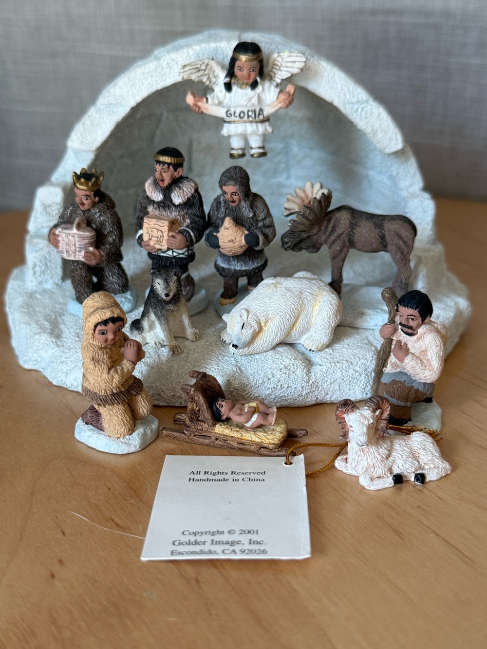 2001 Alaskan-Themed Nativity set featuring Native Alaskans as the Holy Family